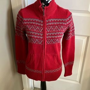 Lady Hathaway cotton zip sweater.